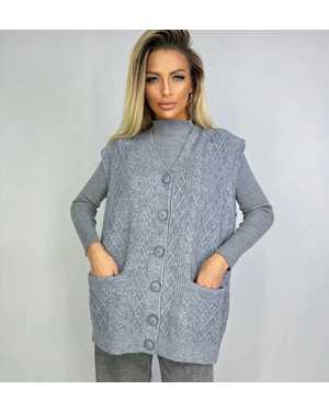 КАРДИГАН ТКАНЬ 48% CASHMERE, 29% WOOL, 18% COTTON, 5% ELASTANE