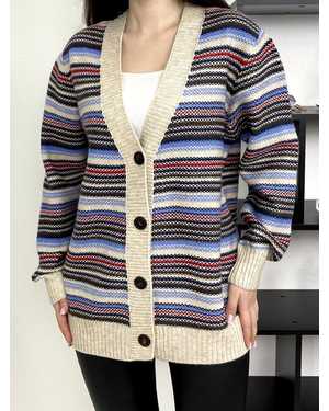 КАРДИГАН ТКАНЬ 48% CASHMERE, 29% WOOL, 18% COTTON, 5% ELASTANE