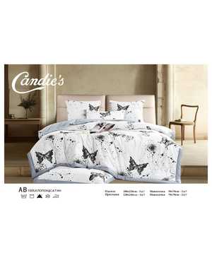 Комплект постельного белья с одеялом от фирмы CANDIE’S Ткань: Сатин Наполнитель в одеяле 100% Шёлк Тусса(возможно замена на похожее)