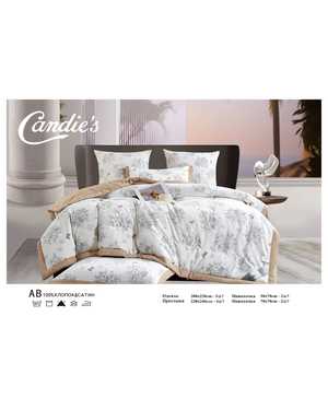 Комплект постельного белья с одеялом от фирмы CANDIE’S Ткань: Сатин Наполнитель в одеяле 100% Шёлк Тусса(возможно замена на похожее)