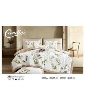 Комплект постельного белья с одеялом от фирмы CANDIE’S Ткань: Сатин Наполнитель в одеяле 100% Шёлк Тусса(возможно замена на похожее)