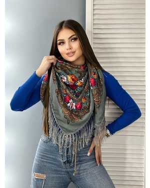 ПЛАТОК СОСТАВ: ШЕСТЬ 80% ; ВИСКОЗА 20% РАЗМЕР: 120*120 CM