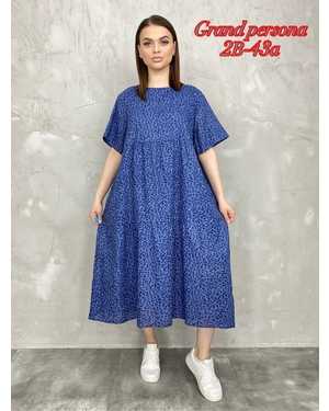 Женское платье. Ткань лен Размеры: 3XL(50-52-54),4XL(52-54-56),5XL(54-56-58),6XL(56-58-60)