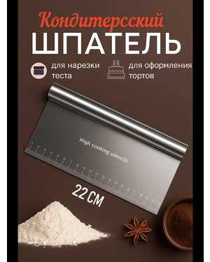шпатель кондитерский кухонная утварь 22см