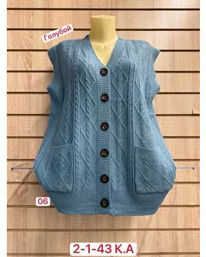 ЖИЛЕТ ТКАНЬ 52% CASHMERE, 28% WOOL, 15% COTTON, 5% ELASTANE