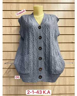 ЖИЛЕТ ТКАНЬ 52% CASHMERE, 28% WOOL, 15% COTTON, 5% ELASTANE