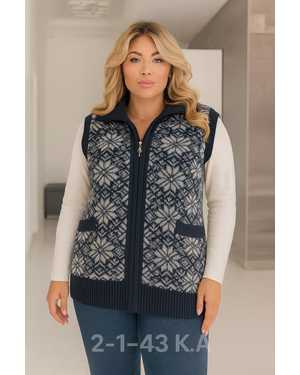 ЖИЛЕТ ТКАНЬ 52% CASHMERE, 28% WOOL, 15% COTTON, 5% ELASTANE