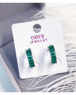 Серьги дорожка из камней