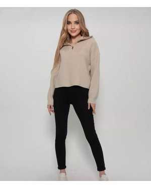 СВИТЕР ТКАНЬ МЯГКИЙ ПУШИСТЫЙ ПЛОТНАЯ, 48% CASHMERE, 29% WOOL, 18% COTTON, 5% ELASTANE