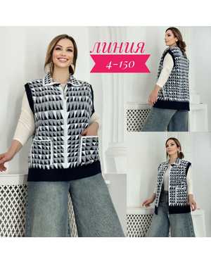 ЖИЛЕТ ТКАНЬ АЛЬПАКА (70% COTTON, 20% ELASTANE, 10% CASHMERE)