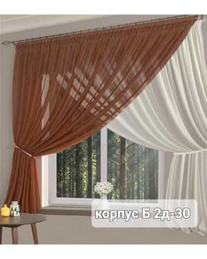 Шторы на кухню ткань вуаль. Ширина: 2.7 м Высота: 1,7м
