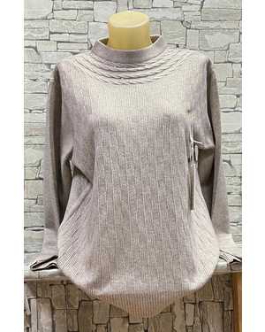 СВИТЕР ТКАНЬ 43% COTTON, 38% CASHMERE, 10% WOOL, 9% ELASTANE