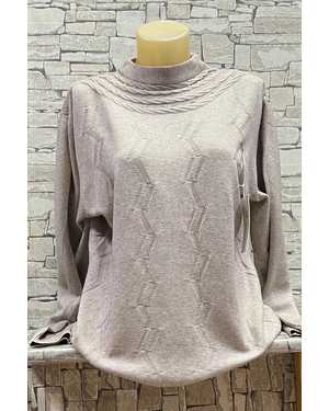 СВИТЕР ТКАНЬ 43% COTTON, 38% CASHMERE, 10% WOOL, 9% ELASTANE
