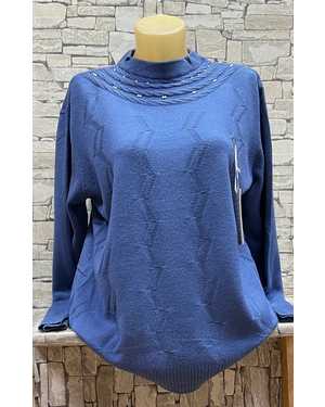 СВИТЕР ТКАНЬ 43% COTTON, 38% CASHMERE, 10% WOOL, 9% ELASTANE
