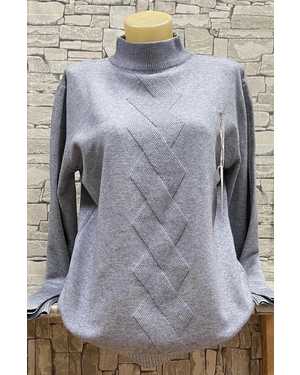 СВИТЕР ТКАНЬ 43% COTTON, 38% CASHMERE, 10% WOOL, 9% ELASTANE