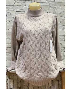 СВИТЕР ТКАНЬ 43% COTTON, 38% CASHMERE, 10% WOOL, 9% ELASTANE
