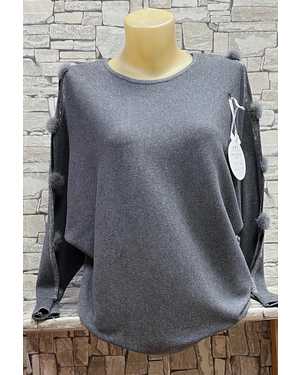 КОФТА ТКАНЬ 48% VISCOSE, 24% NYLON, 28% POLYESTER
