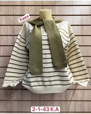 СВИТЕР ТКАНЬ 55% COTTON, 35% WOOL, 10% ELASTANE