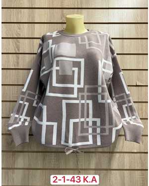 СВИТЕР ТКАНЬ 55% COTTON, 35% WOOL, 10% ELASTANE