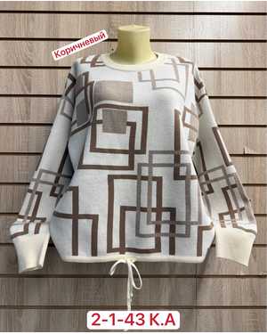 СВИТЕР ТКАНЬ 55% COTTON, 35% WOOL, 10% ELASTANE