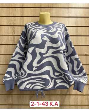 СВИТЕР ТКАНЬ 55% COTTON, 35% WOOL, 10% ELASTANE