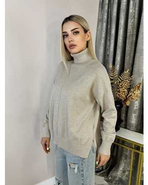 СВИТЕР ТКАНЬ 48% CASHMERE, 29% WOOL, 18% COTTON, 5% ELASTANE