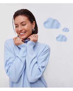 СВИТЕР ТКАНЬ 48% CASHMERE, 29% WOOL, 18% COTTON, 5% ELASTANE