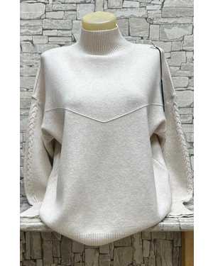 СВИТЕР ТКАНЬ 70% COTTON, 20% CASHMERE, 10% ELASTANE