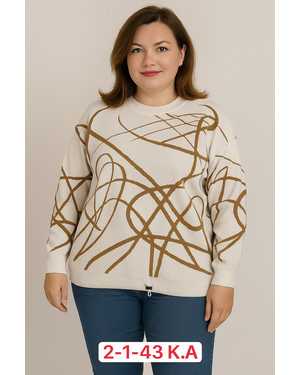 СВИТЕР ТКАНЬ 55% COTTON, 35% WOOL, 10% ELASTANE