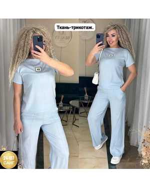 ЖЕНСКИЙ КОСТЮМ ДВОЙКА ТКАНЬ ТРИКОТАЖ