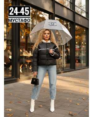 КУРТКА ТКАНЬ ХОЛОФАЙБЕР + КОЖА