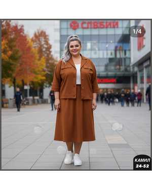 ЖЕНСКИЙ КОСТЮМ ДВОЙКА ТКАНЬ БАРБИ