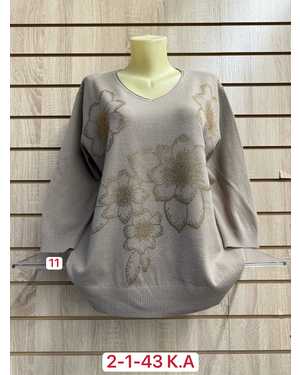 СВИТЕР ТКАНЬ 24% COTTON, 48% CASHMERE, 28% POLYESTER