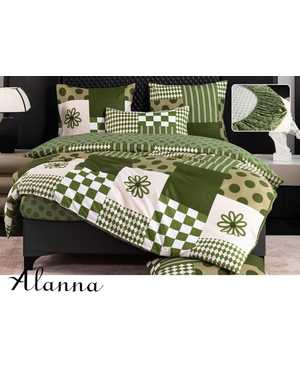 Комплект постельного белья Brand: «Alanna». Ткань: Сатин Простыня на резинке по кругу Высота борта: +25 см(возможно замена на похожее)