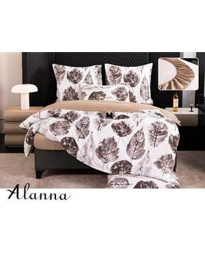 Комплект постельного белья Brand: «Alanna». Ткань: Сатин Простыня на резинке по кругу Высота борта: +25 см(возможно замена на похожее)