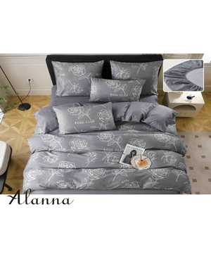 Комплект постельного белья Brand: «Alanna». Ткань: Сатин Простыня на резинке по кругу Высота борта: +25 см(возможно замена на похожее)