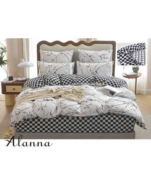 Комплект постельного белья Brand: «Alanna». Ткань: Сатин Простыня на резинке по кругу Высота борта: +25 см(возможно замена на похожее)