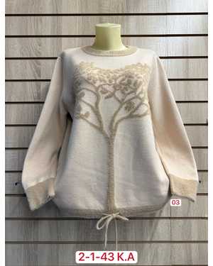СВИТЕР ТКАНЬ 50 % CASHMERE, 28% WOOL, 17% COTTON, 5% ELASTANE