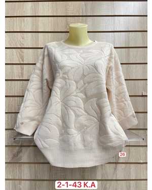СВИТЕР ТКАНЬ 52% CASHMERE, 18% WOOL, 15% COTTON, 5% ELASTANE