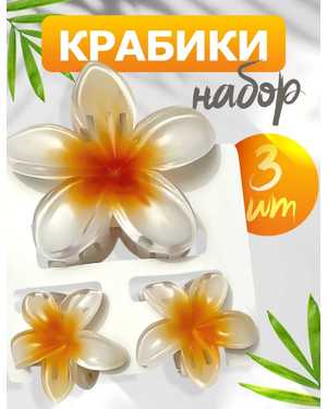Крабики для волос набор 3шт