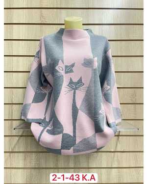 СВИТЕР ТКАНЬ 50% КАШЕМИР, 28% ШЕРСТЬ, 17% ХЛОПОК, 5% ЭЛАСТАН