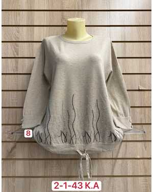 СВИТЕР ТКАНЬ 24% COTTON, 48% CASHMERE, 28% POLYESTER