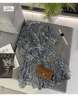 ПЛАТЬЕ В РАЗМЕР ТКАНЬ БАРХАТ+ПАЙЕТКА