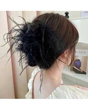 краб для волос с перьями