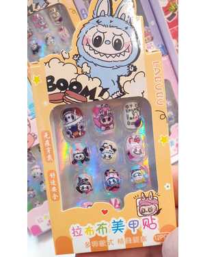 Детские накладные ногти Labubu на клейкой основе