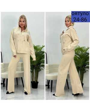 ЖЕНСКИЙ КОСТЮМ ДВОЙКА ТКАНЬ КАШЕМИР С СТРАЗАМИ