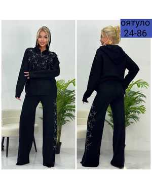 ЖЕНСКИЙ КОСТЮМ ДВОЙКА ТКАНЬ КАШЕМИР С СТРАЗАМИ