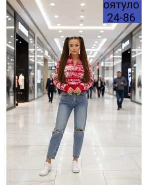 СВИТЕР-ТУНИКА ТКАНЬ МАШИННАЯ ВЯЗКА