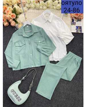 ЖЕНСКИЙ КОСТЮМ ТРОЙКА ТКАНЬ ХЕБЕ ФУТБОЛКА ЛАЙТ