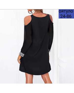 ПЛАТЬЕ ТКАНЬ КРЕП/РУКАВА КРЕП ШИФОН